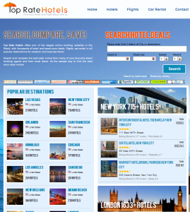 Top Rate Hotels - Web Design Portfolio