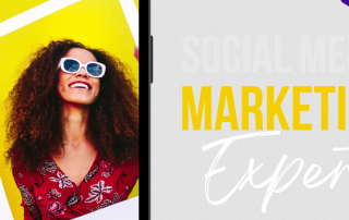 Social media icons with upward arrows, representing growth and success.